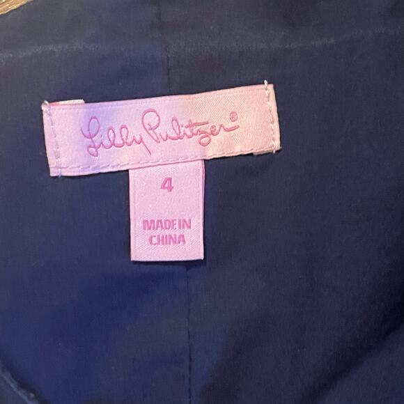 Lilly Pulitzer Tylar One Shoulder Scallop Wave Dress Size 4 Summer Chic preppy - Picture 4 of 10